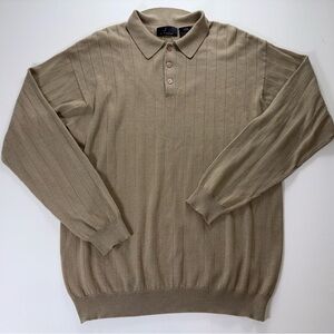JF J.Ferrar Taupe Polo Sweater